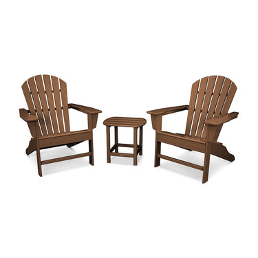 POLYWOOD South Beach Adirondack 3-Piece Set - Teak